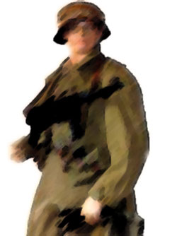 A water colour of Colonel Weiss in his DAK Uniform