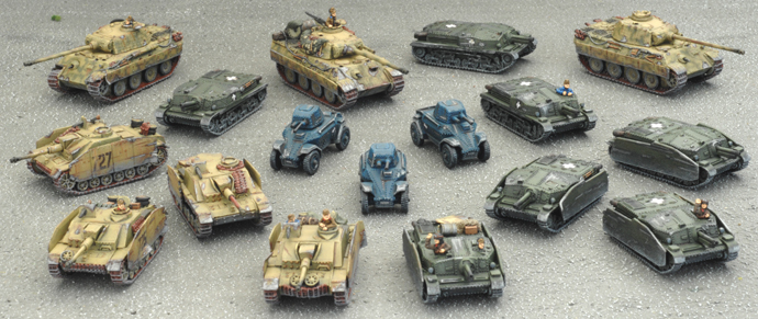 Victor's collection of armoured fighting vehicles