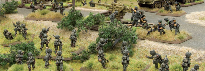 American Paras attack an 8.8cm FlaK36 position