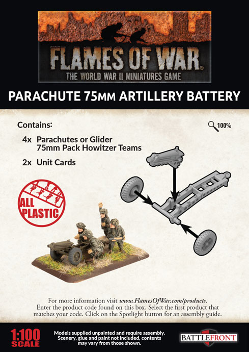 Parachute 75mm Artillery Battery (Plastic) (UBX66)