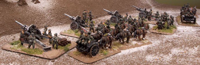 German Artllery Battery from an Infanteriedivision