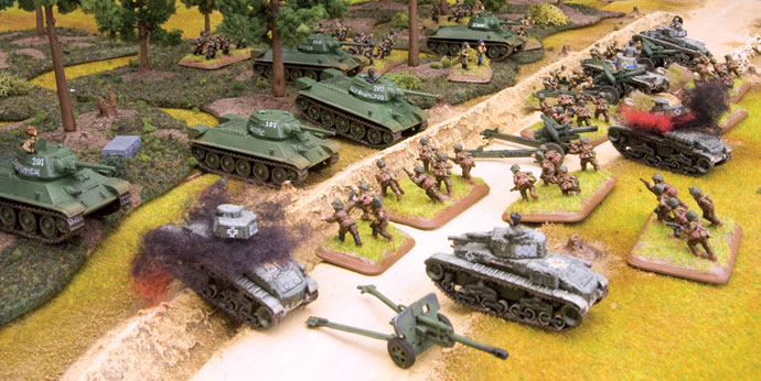 Romanians defend against a Soviet T-34 counter-attack