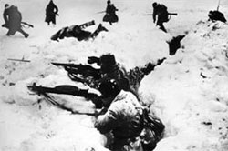 Advancing in the snow