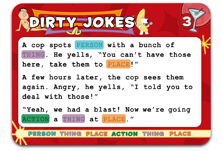 Mike's Dirty Joke Party Card