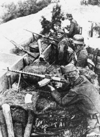 Hungarian infantry prepare their defence