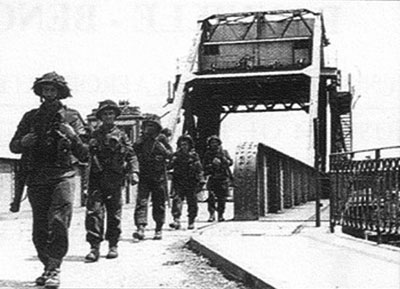 British Infantry Crossing the Bridge