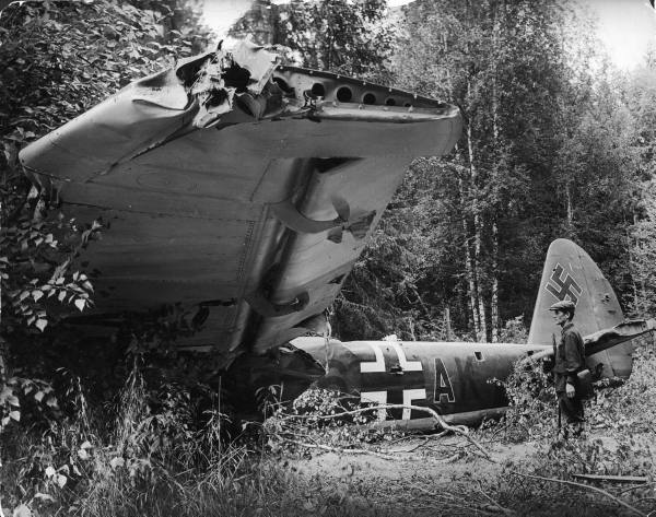 Crashed German JU 88 Bomber