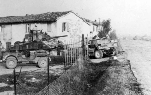 A New Zealand tank near Rimini.