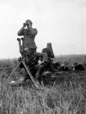 Artillery observers selecting potential targets
