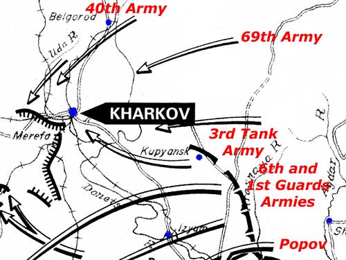 Soviet Armies attacking around Kharkov