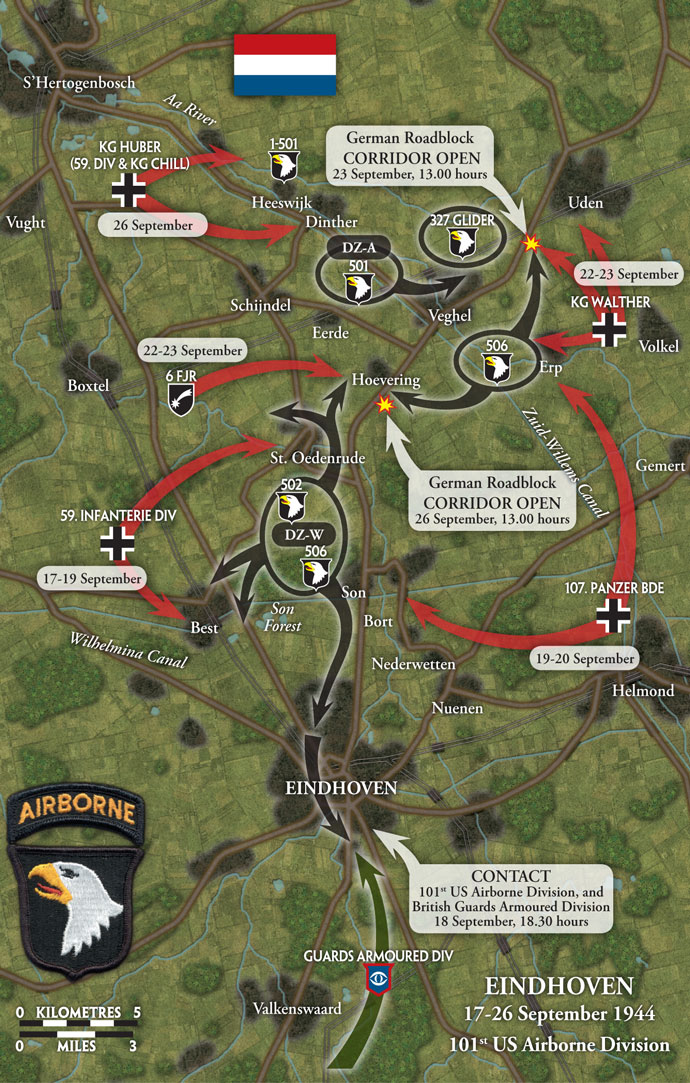 101st Airborne area of operations around Eindhoven