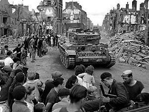 A Cromwell liberates a town