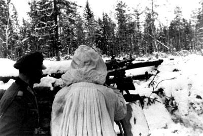 MG position in the snow