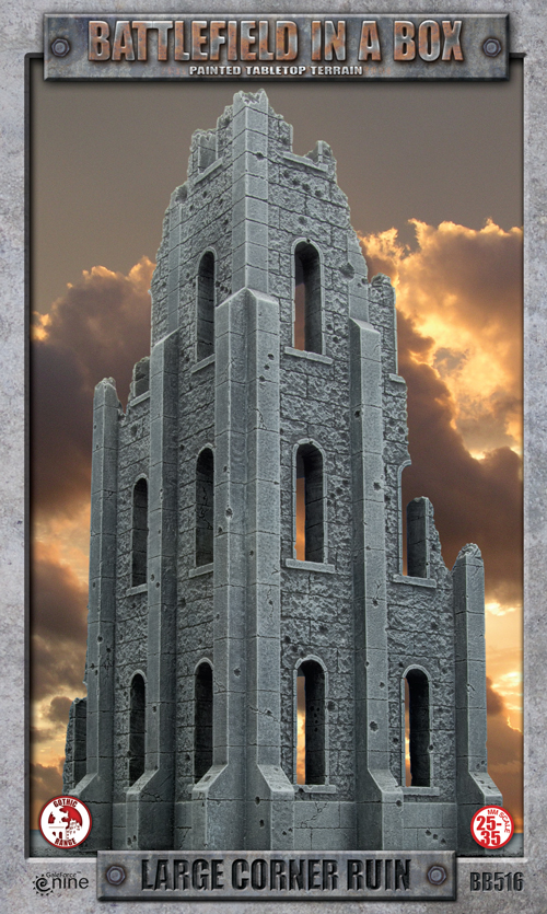 Battlefield in a Box - Gothic Corner Ruin (BB516) - Box Back