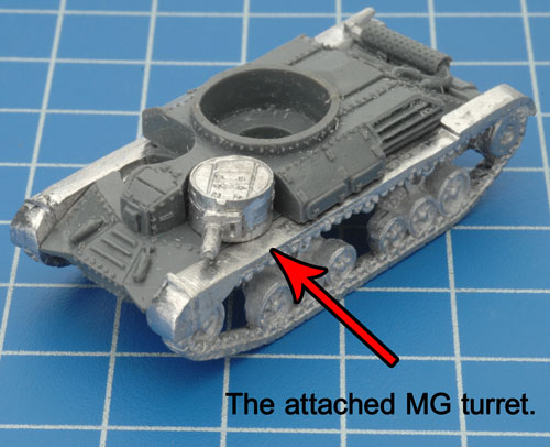 Attaching the MG turret