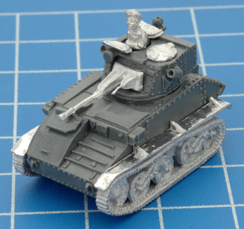 The completed Light Tank Mk VI C with a Command figure 