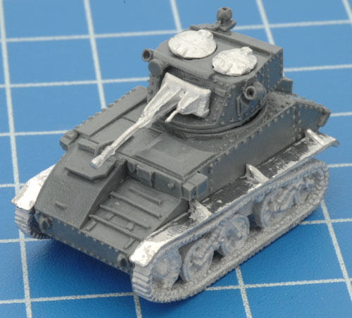 The completed Light Tank Mk VI C minus the split hatch and Command figure