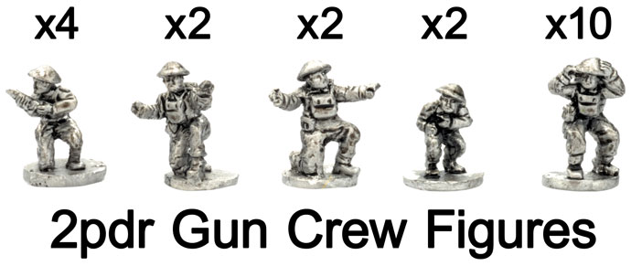 The 2pdr gun crew figures