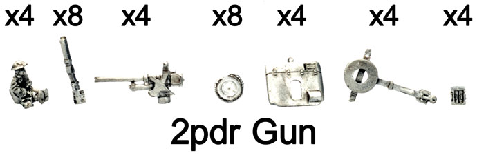 The 2pdr gun parts