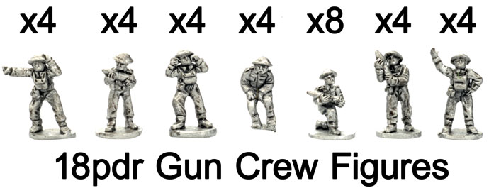The 18pdr gun crew figures