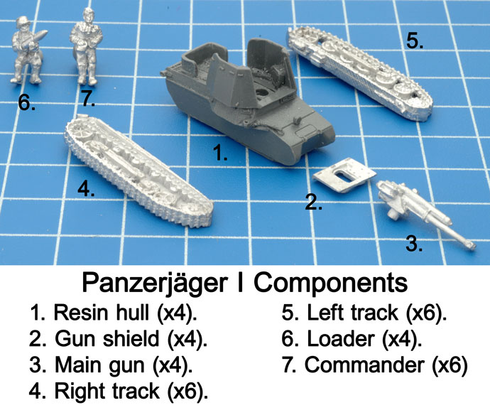 The components of the Panzerjäger I