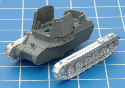 Attaching the tracks to the Panzerjäger I