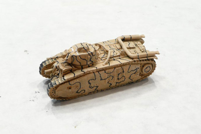 The Char B with the camo outlined