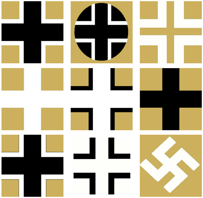 Examples of German National Insignias used on Beutepanzers 