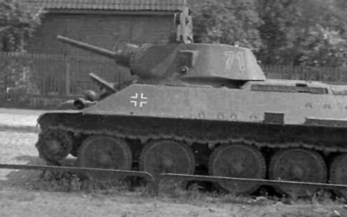 T-34 with L11 using a two-digit number on the side (Rear section) of the turret.