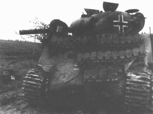 M4 Sherman using a German Cross on the side (Mid section) of the turret & on the front panel of the tank.