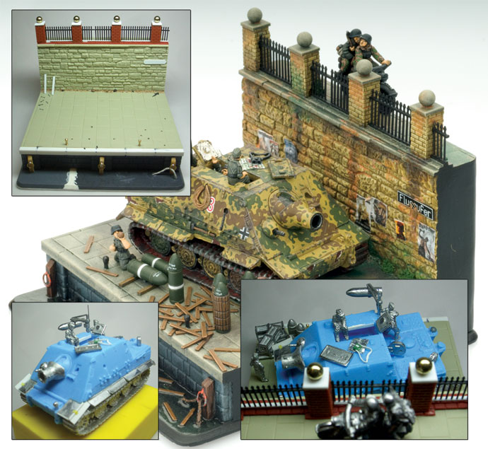 Sturmtiger diorama with elements of its construction