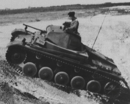 An example of a Panzer II with camouflage