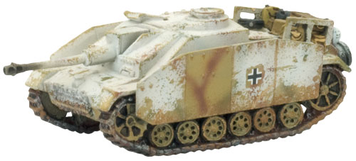 StuG III G with whitewash over camouflage