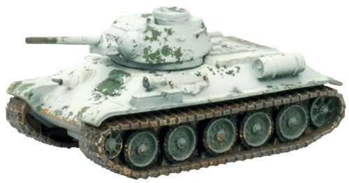 Soviet T-34 weathered using salt masking.