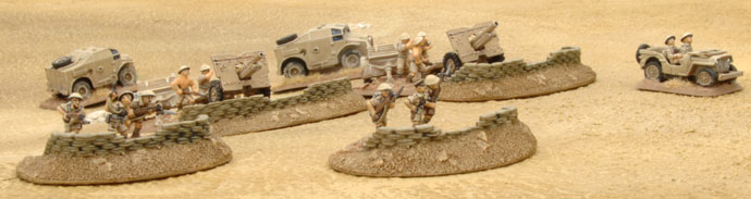Desert Sandbags dug-in markers