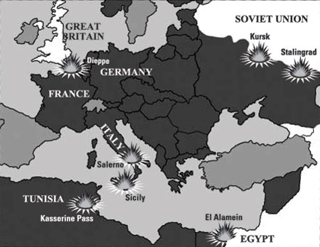World War Two Map Of Europe. Europe WWII
