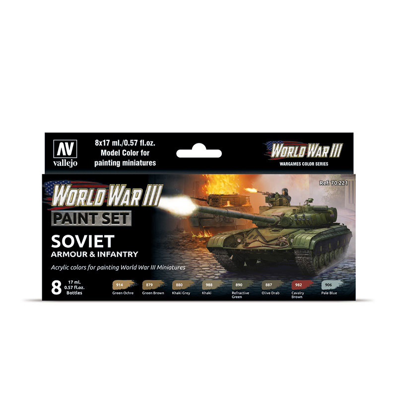 WWIII Soviet Armour and Infantry Paint Set (70221)