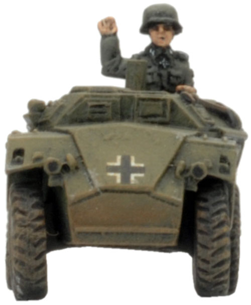 Hauptsturmf&uuml;hrer Graebner in Humber Scout Car (GE890)