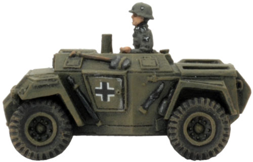 Hauptsturmf&uuml;hrer Graebner in Humber Scout Car (GE890)