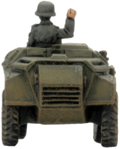 Hauptsturmf&uuml;hrer Graebner in Humber Scout Car (GE890)
