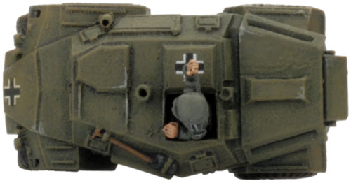 Hauptsturmf&uuml;hrer Graebner in Humber Scout Car (GE890)