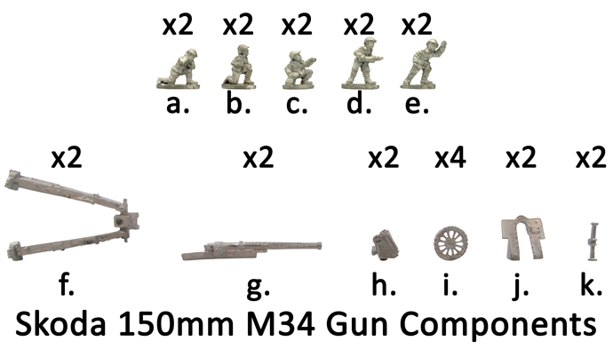 Skoda 150mm M34 gun (RO595)