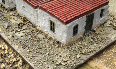 An example of a building with some surrounding rubble