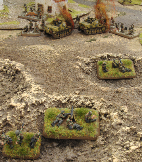 The Fallschirmjäger machine gun platoon tries to stop the relentless advance of the Nisei juggernaut