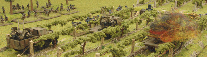 The Assault platoon move up to the tree line under fire from the German positions.