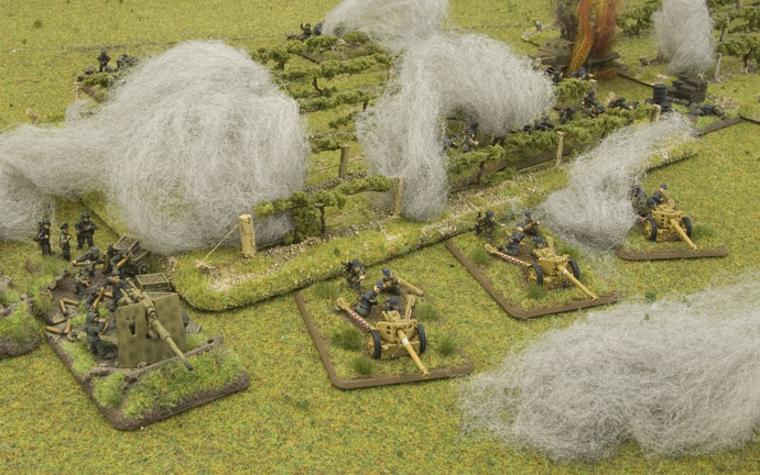 The Coordinated Bombardment hammers the German positions.