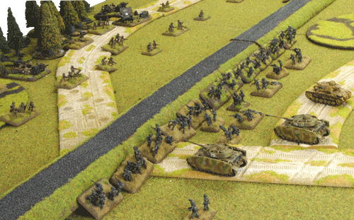 The Germans move up to the road