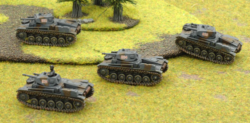 The Panzer II C (early) platoon take the field