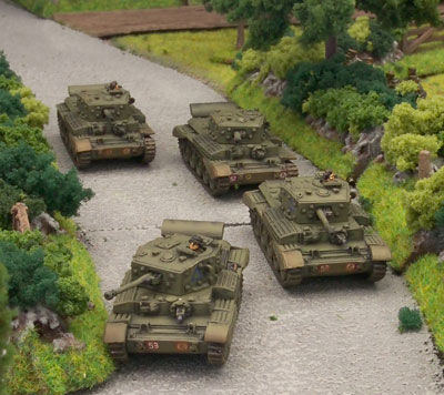 HQ tanks and Independent 4 Troop Cromwell