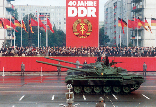 East German T-72Ms on parade